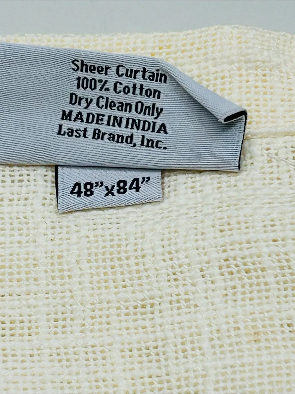 QUINCE Set Of 2 48x84 Cotton Sheer Curtains Ivory 9715